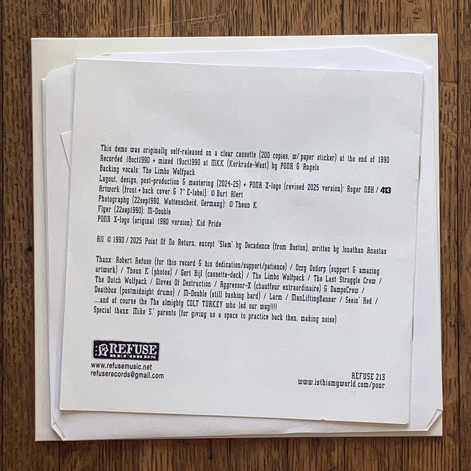 POINT OF NO RETURN - GLOVES ARE OFF 7” EP - Image 3